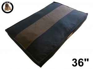Ellie-Bo Large Striped Black & Brown Dog Bed to fit 36 inch Dog Cage
